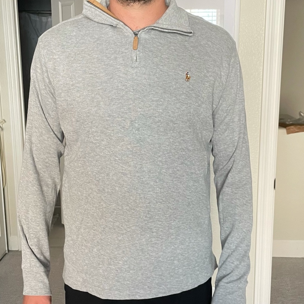 Ralph Lauren Cotton Quarter Zip Sweater